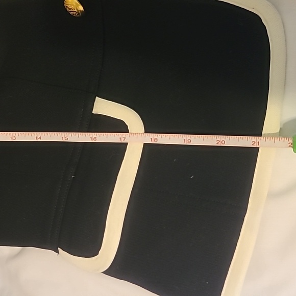 NWT Talbots Black Jacket with White Trim Size 6 - Picture 9 of 11